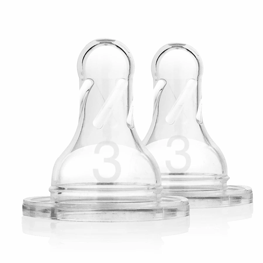 Clearance Dr Browns Narrow Neck Level 3 Teats 2Pk (6Mths+)