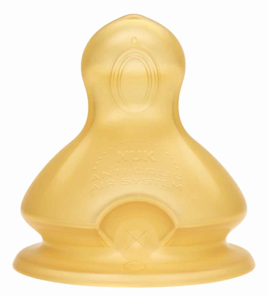 Best Nuk First Choice Latex Teats, Size 1, 0-6Mths, Medium Hole, 2 Pk