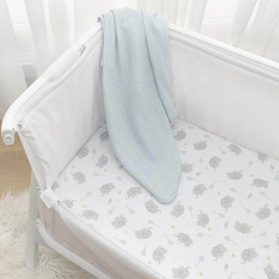 Online Living Textiles Cradle/Co-Sleeper Fitted Sheets 2Pk Mason