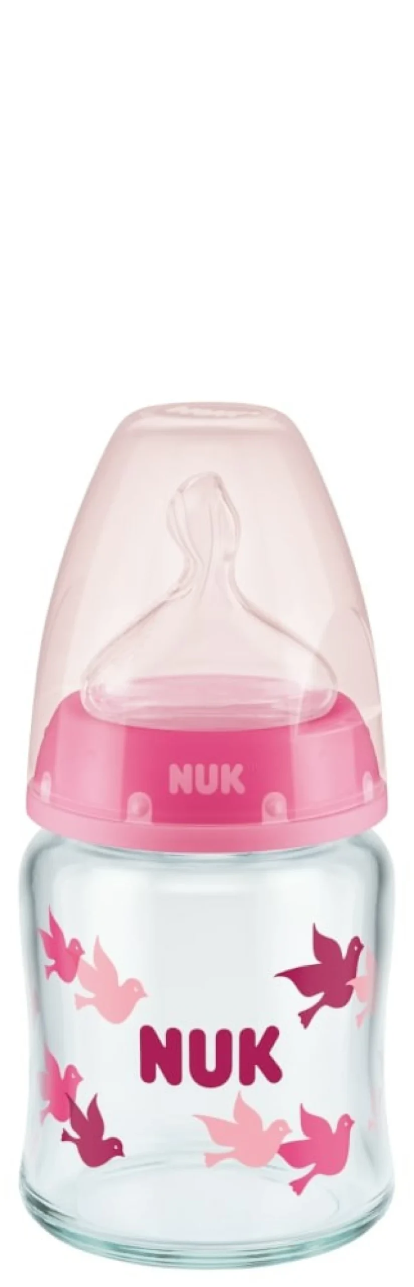 Online Nuk First Choice Glass Bottle, 120 Ml, Silicone Teat, 0-6Mths