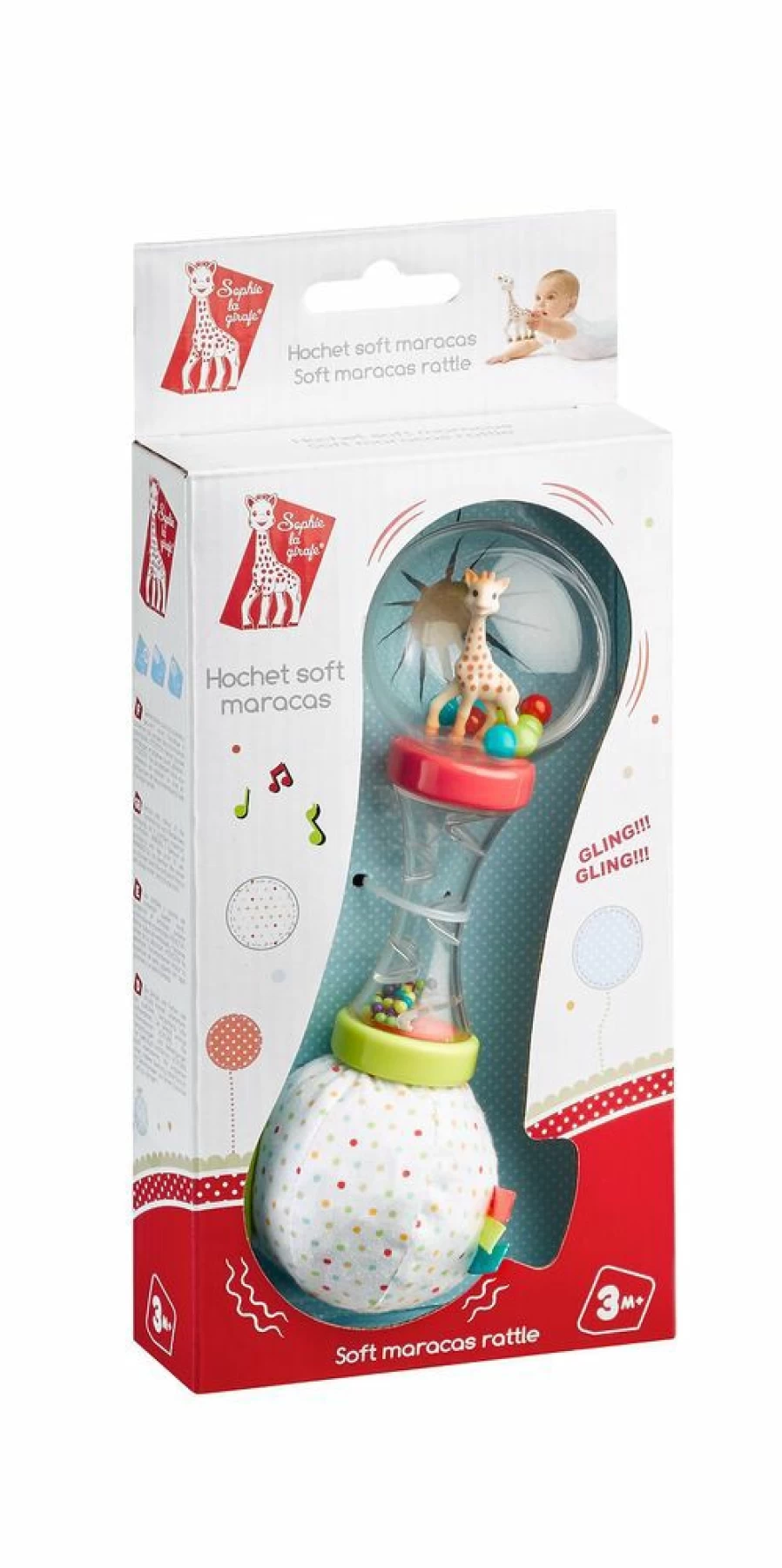 New Sophie La Girafe Soft Maracas Rattle