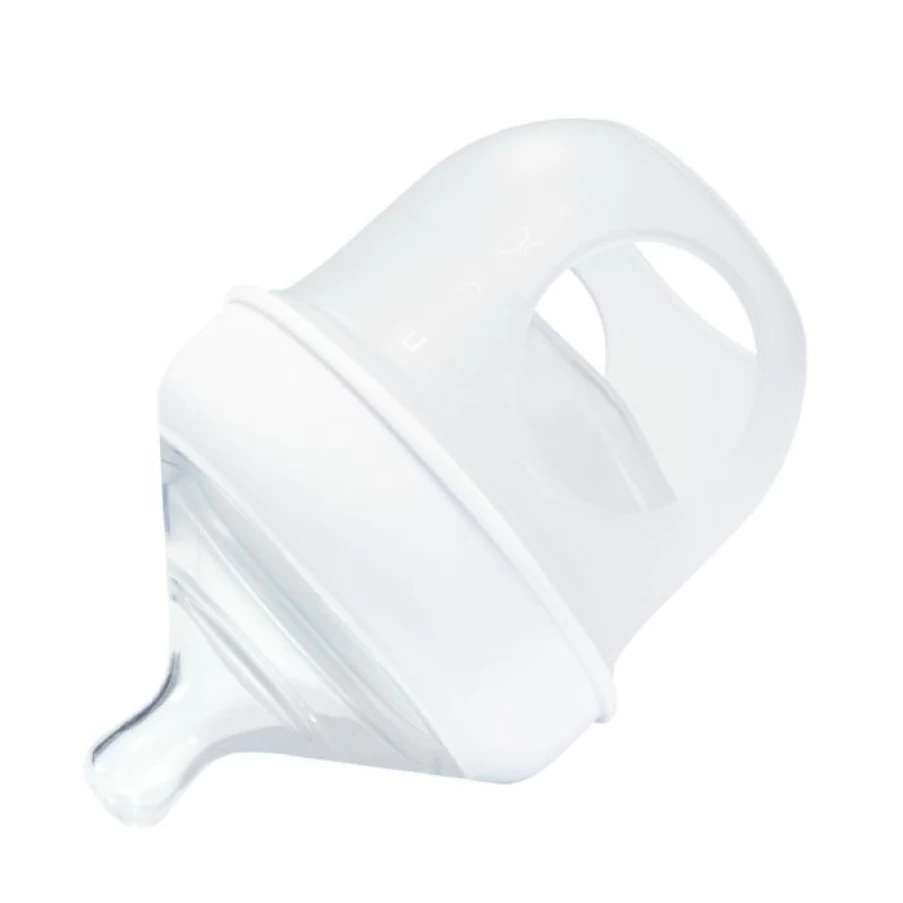 Hot Boon Nursh Silicone Baby Bottle 4Oz White