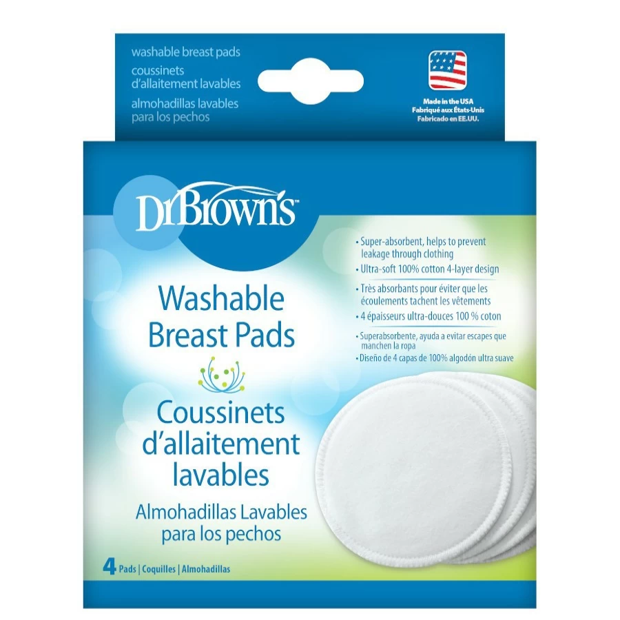 Wholesale Dr Browns Washable Breast Pads 4Pk