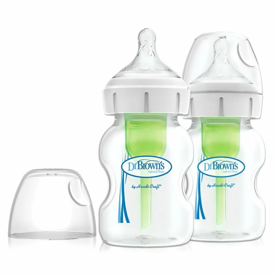 Wholesale Dr Browns 150Ml Wide Neck Feeding Bottle With Level 1 Teat 2Pk
