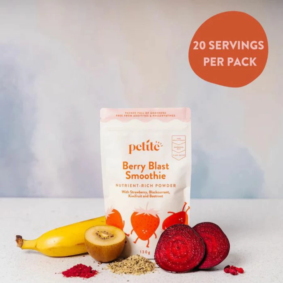 Clearance Petite Eats Berry Blast Smoothie Mix 130G 20 Servings
