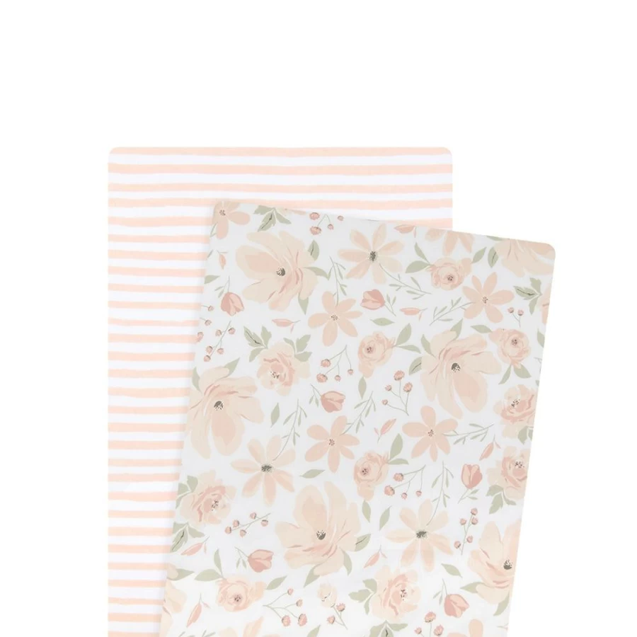 Clearance Lolli Living 2Pk Bassinet Fitted Sheets Meadow