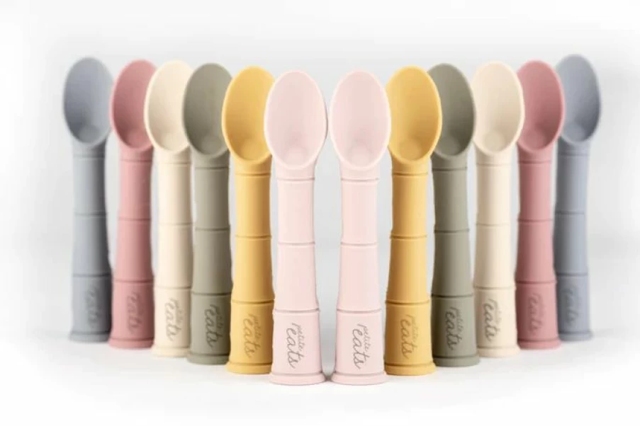 Hot Petite Eats Silicone Baby Spoons 2Pk