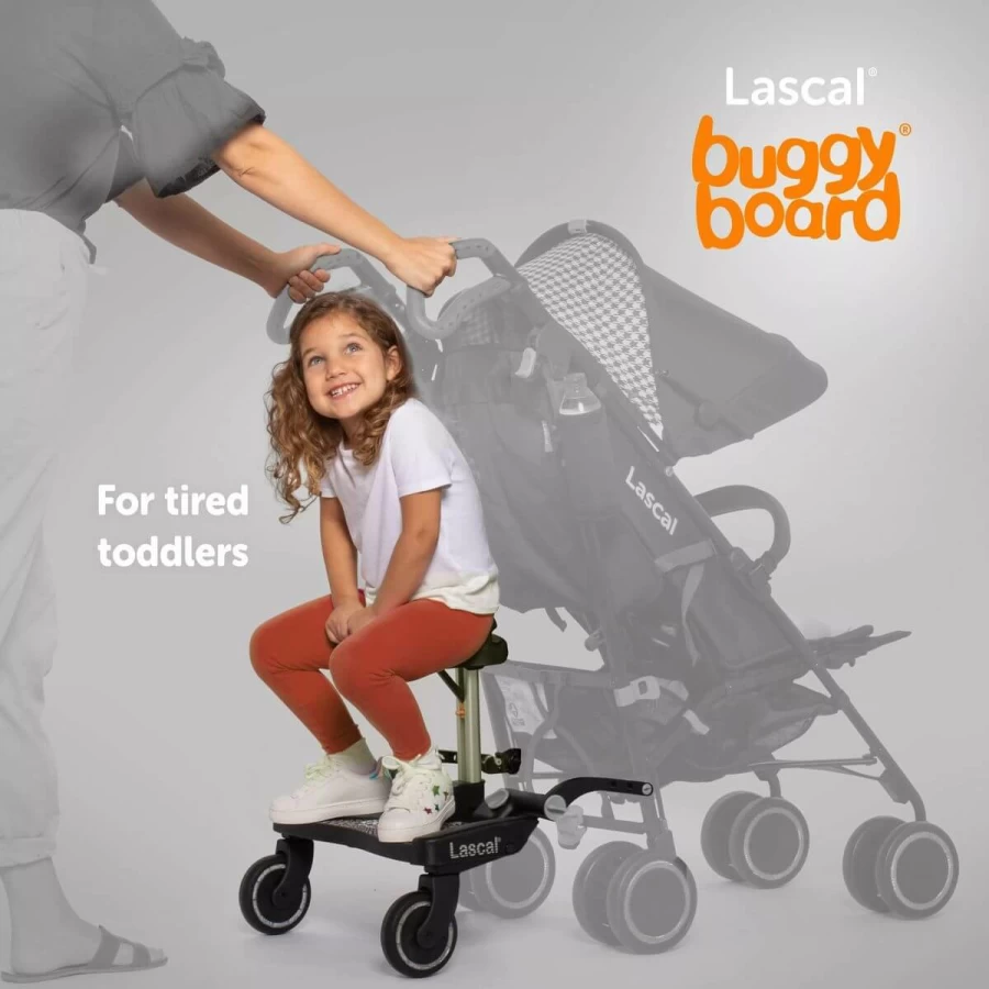 Hot Lascal Buggyboard Maxi+ Black With Red Saddle