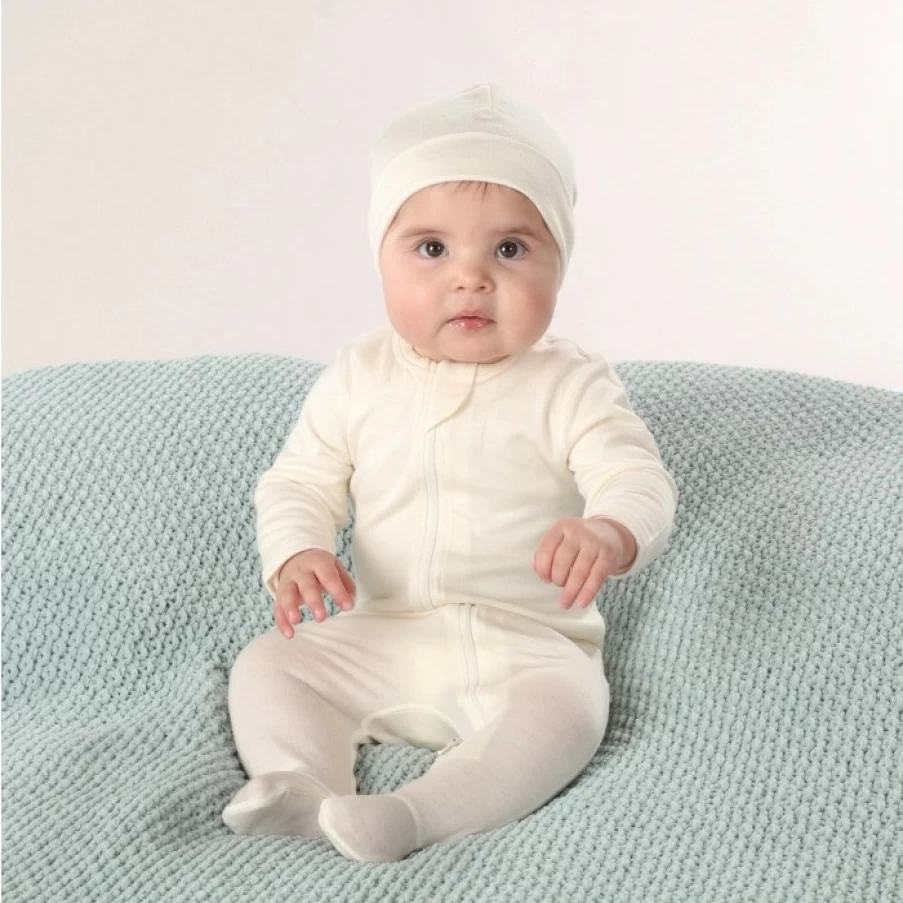 Online Little Bee Merino Zip Babygrow