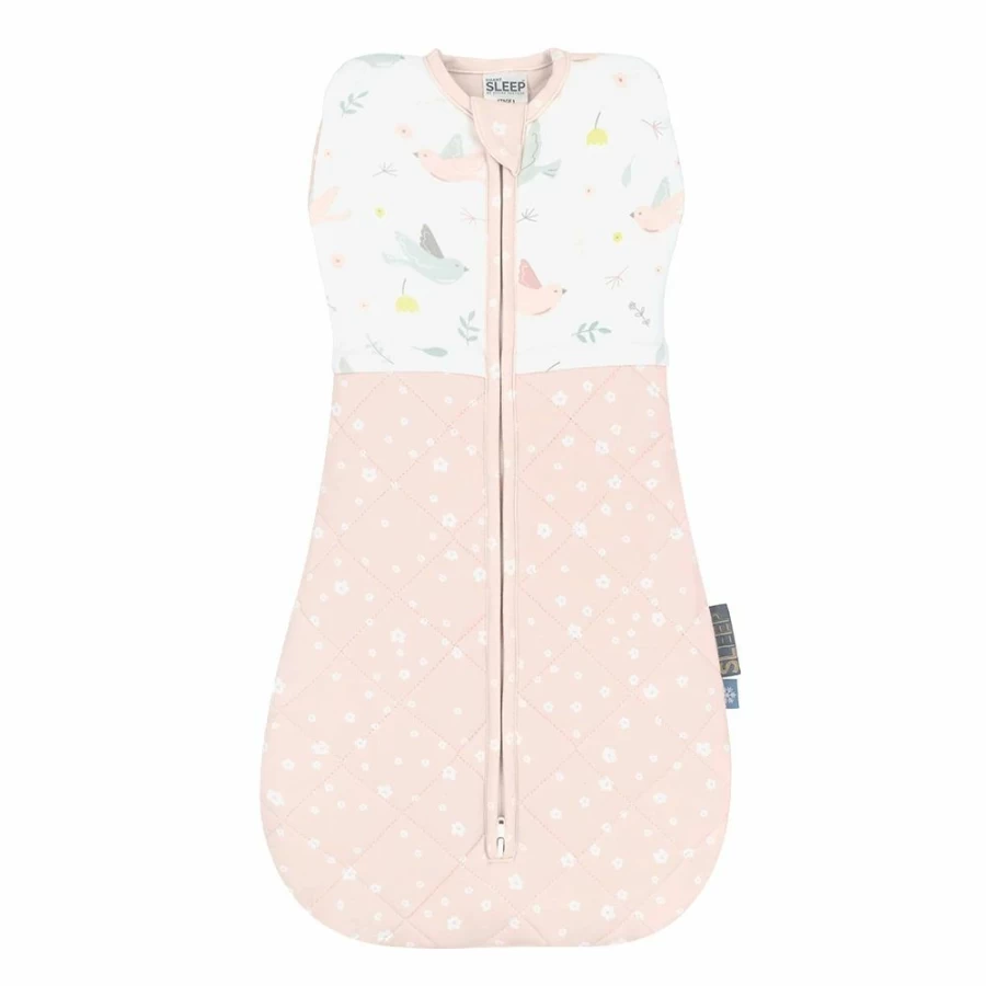 Online Living Textiles Smart Sleep Zip Up Swaddle 2.5 Tog Ava Birds
