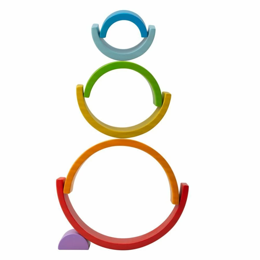 Online Big Jigs Wooden Stacking Rainbow Small