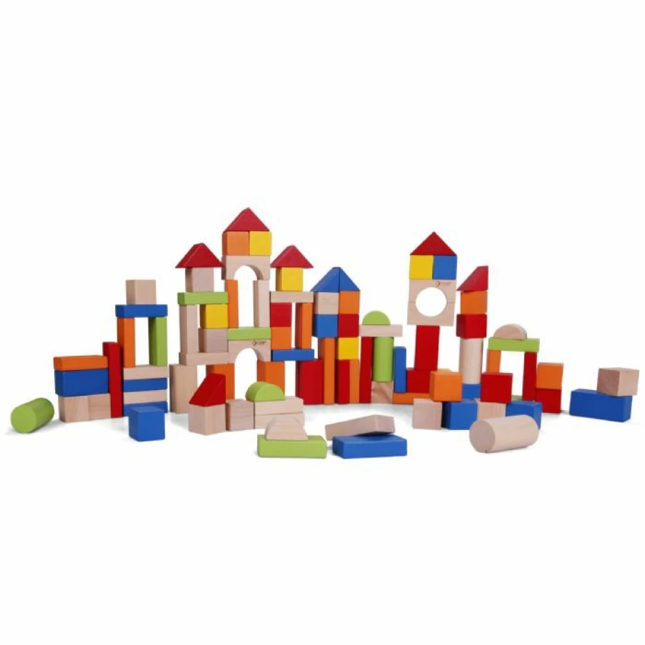 New Classic World Wooden Barrel Blocks 100Pc