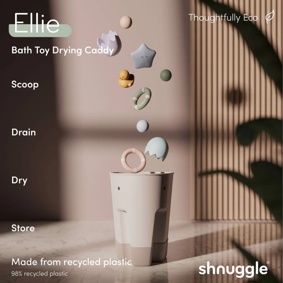 Clearance Shnuggle Ellie Bath Toy Drying Caddy/Bath Toy Storage