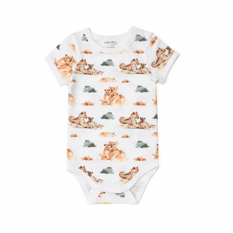 New Little Bee Cotton Bodysuit African Plains