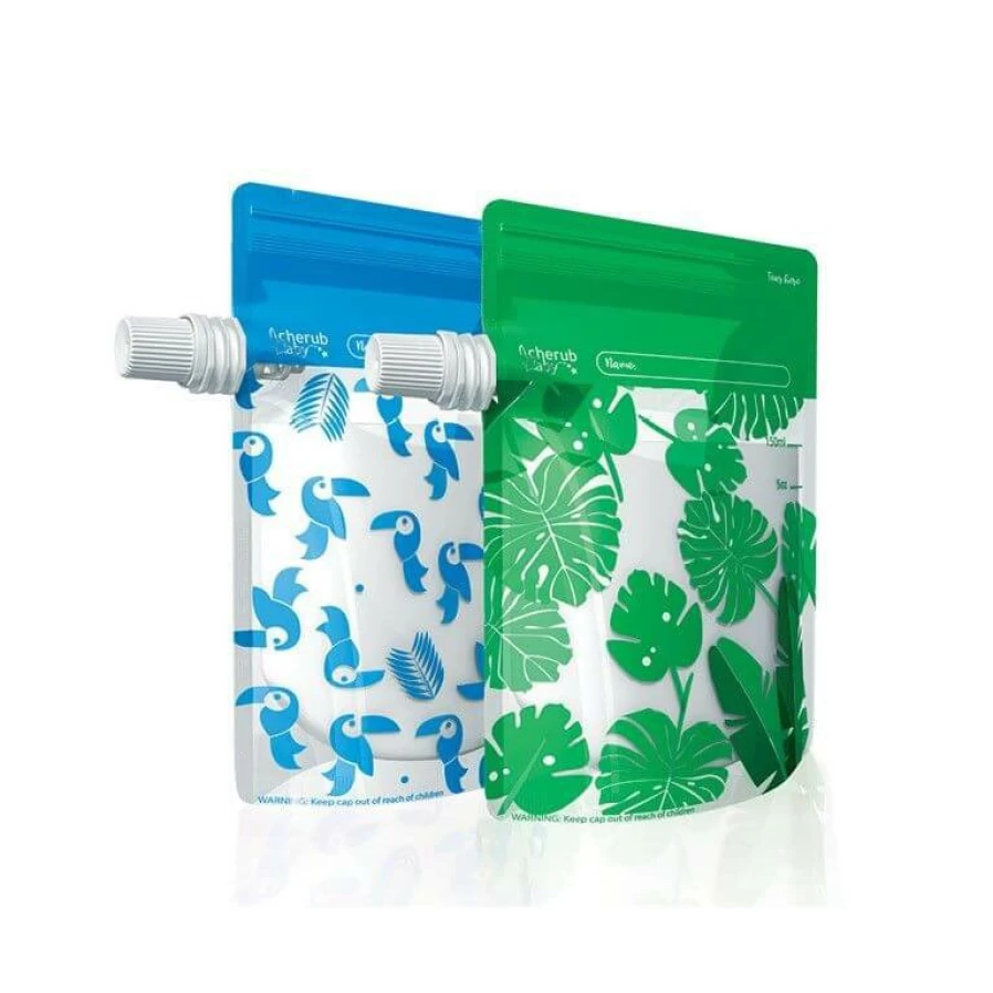 Clearance Cherub Baby On The Go Food Pouches 10Pk