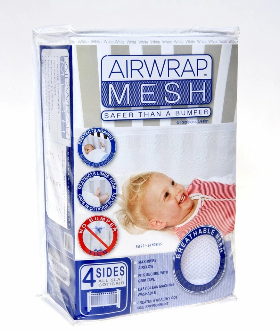 Clearance Airwrap 4 Sided Mesh Cot Bumper