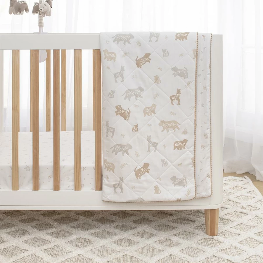 New Lolli Living Cot Comforter Bosco Bear