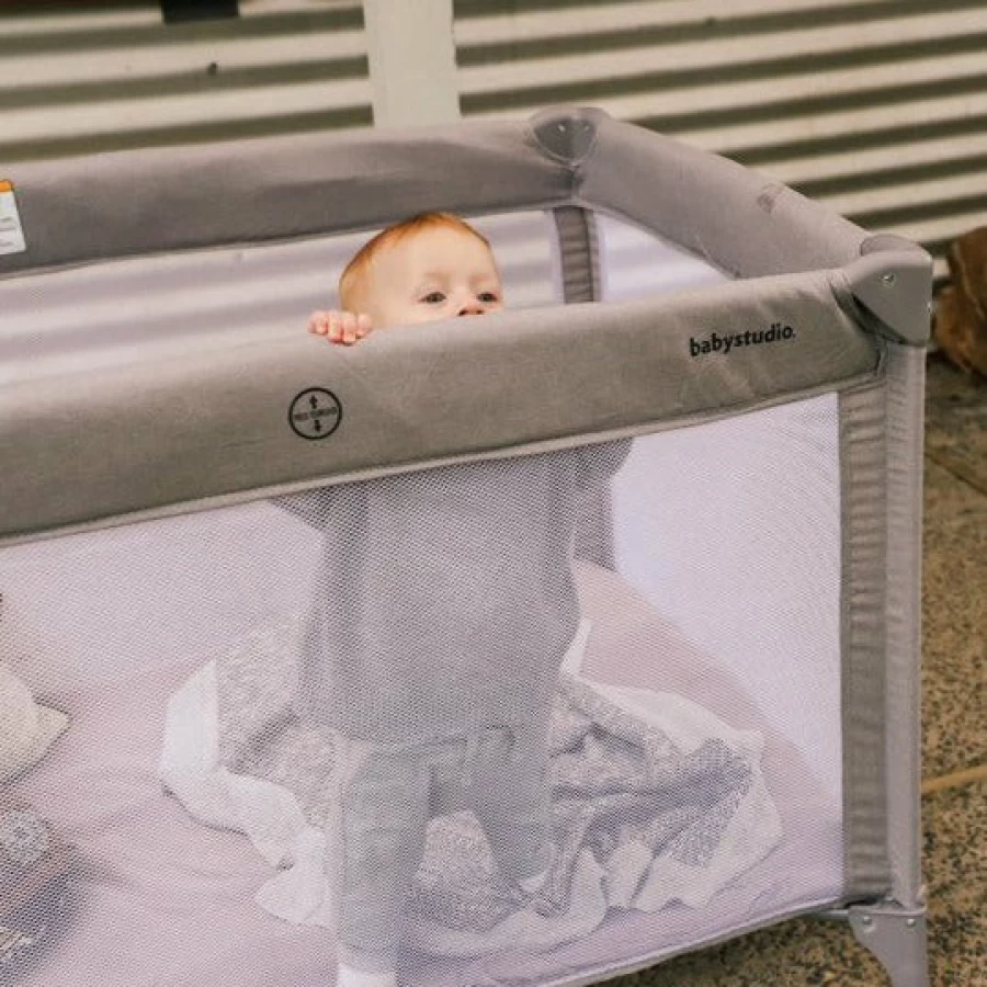 Hot Babystudio 3 In 1 Portacot/Playyard Melange Grey
