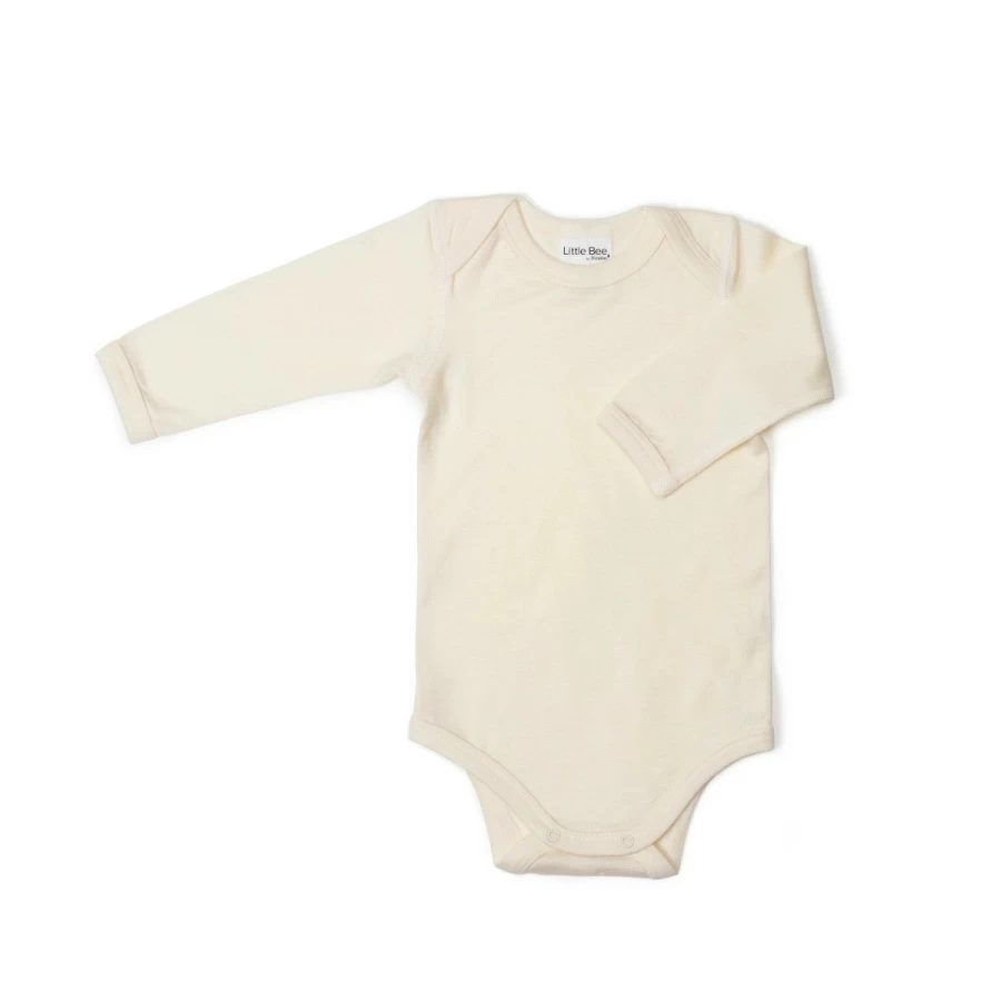 New Little Bee Merino Bodysuit Cream