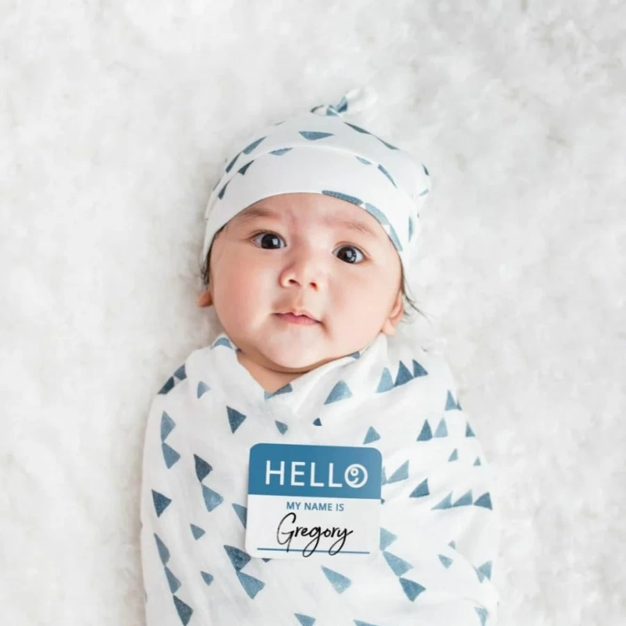 Clearance Lulujo Bamboo Hat And Swaddle Blanket