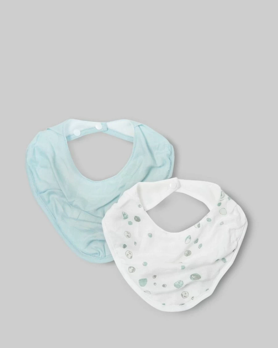 New Little Bamboo Muslin Bib 2Pk Whisper