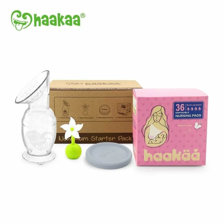 New Haakaa New Mum Starter Pack White Stopper (Generation 2 150Ml Pump)