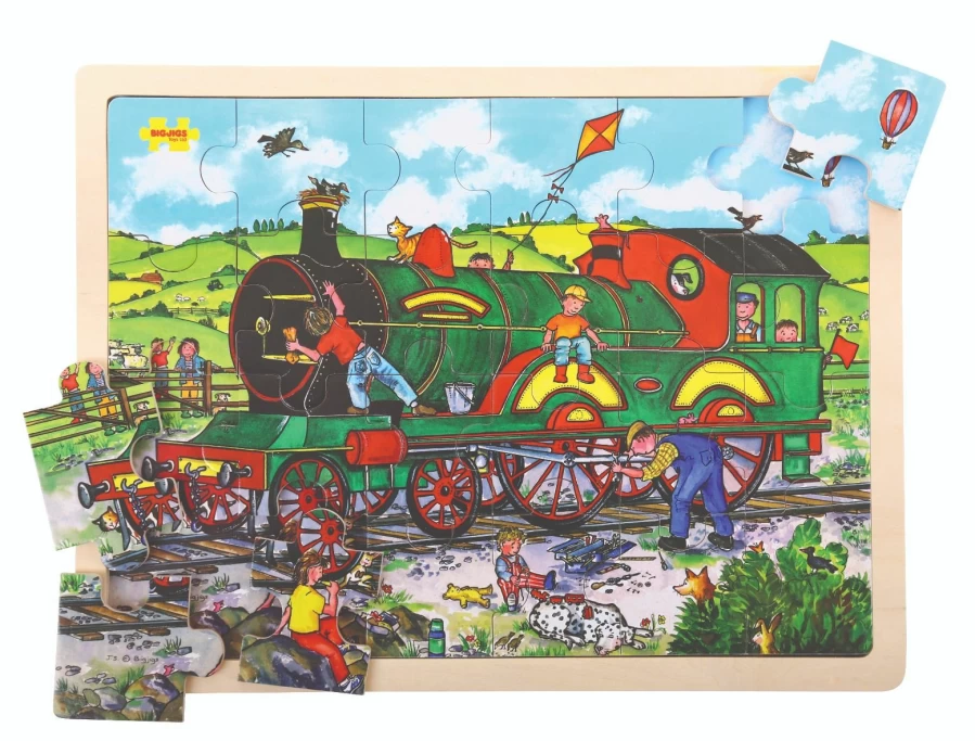 Clearance Big Jigs 24Pc Tray Puzzle Train