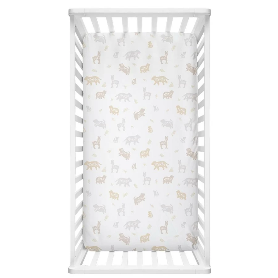 Best Lolli Living Cot Fitted Sheet Bosco Bear