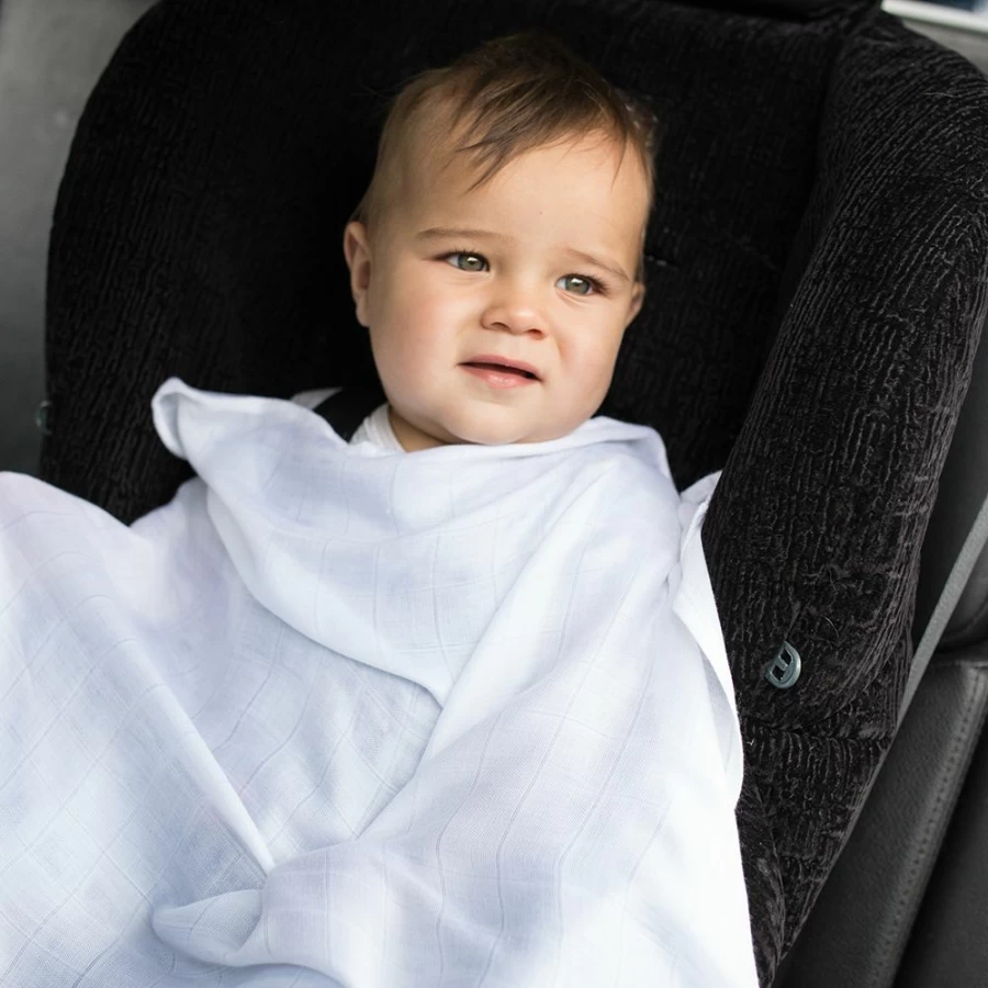 Wholesale Little Bamboo Muslin Wraps 3Pk White