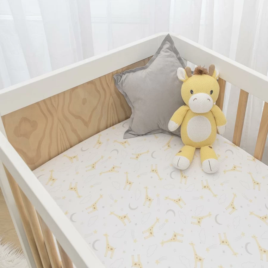 Clearance Living Textiles 2Pk Cot Fitted Sheets Noah