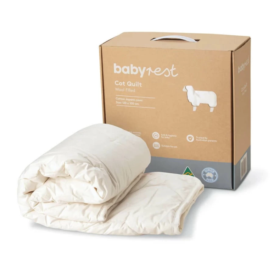 Best Babyrest Cot Quilt Wool Filled