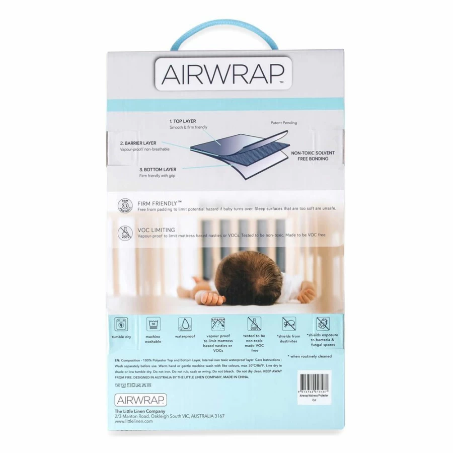 Online Airwrap Bassinet Mattress Protector 80 X 40 X 15Cm