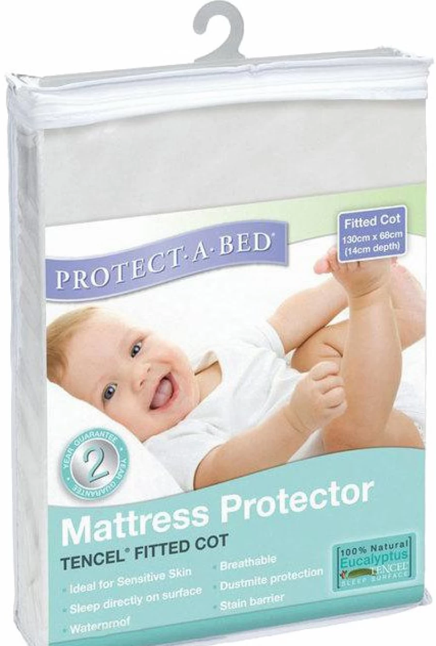 Wholesale Protect-A-Bed Tencel Fitted Cot Mattress Protector 130 X 68Cm, White