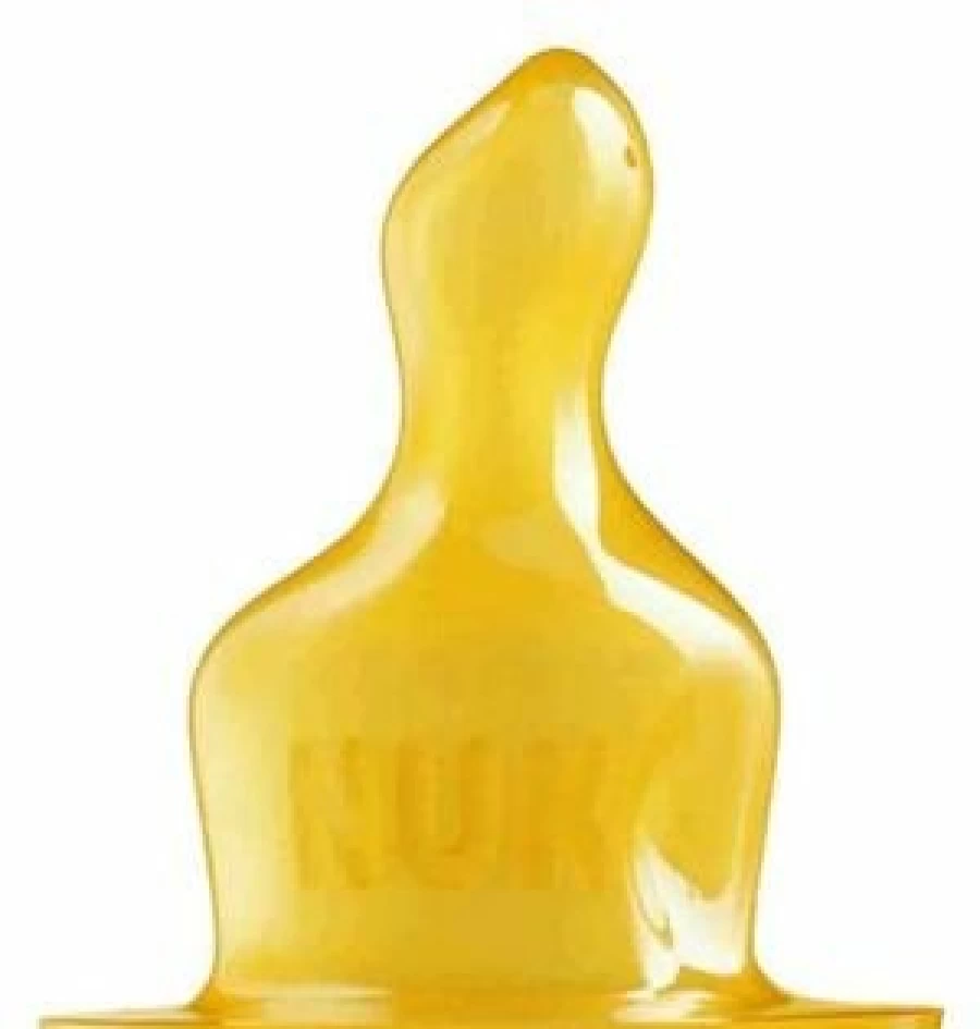Clearance Nuk Latex Teats, Size 2, 6-18Mths, Medium Hole, 2 Pk