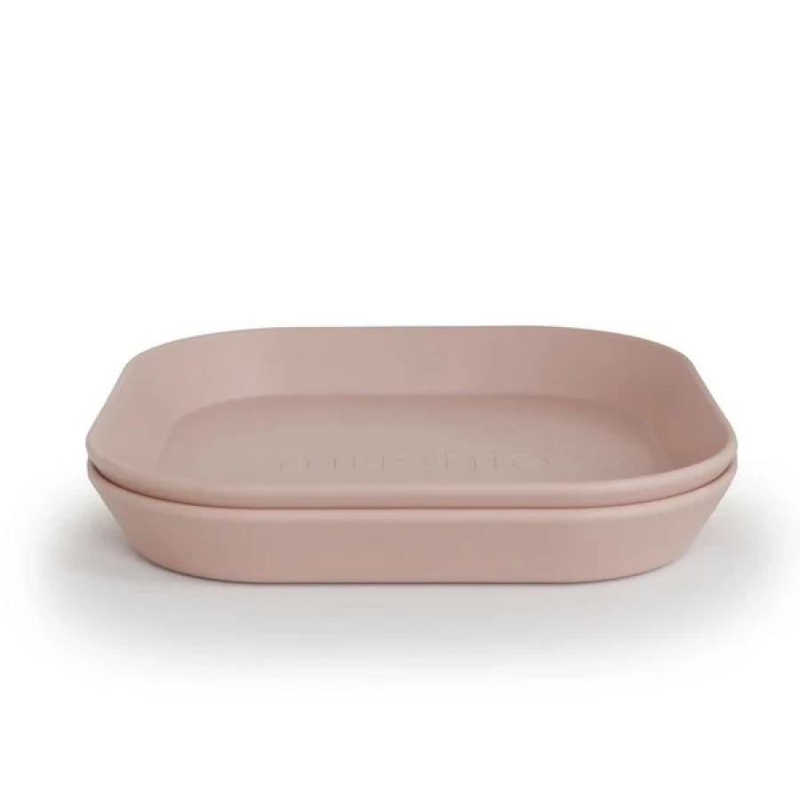 Wholesale Mushie Square Dinnerware Plates 2Pk
