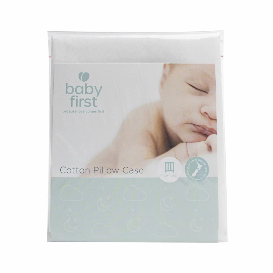 Hot Baby First Cot Pillow Case White
