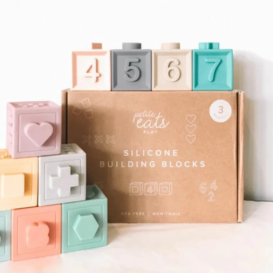 Best Petite Eats Baby Silicone Building Blocks