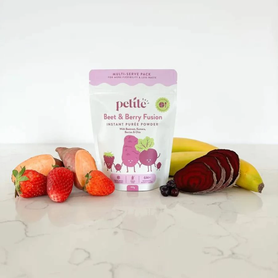 Clearance Petite Eats Beet & Berry Instant Puree Powder 100G 5 Servings