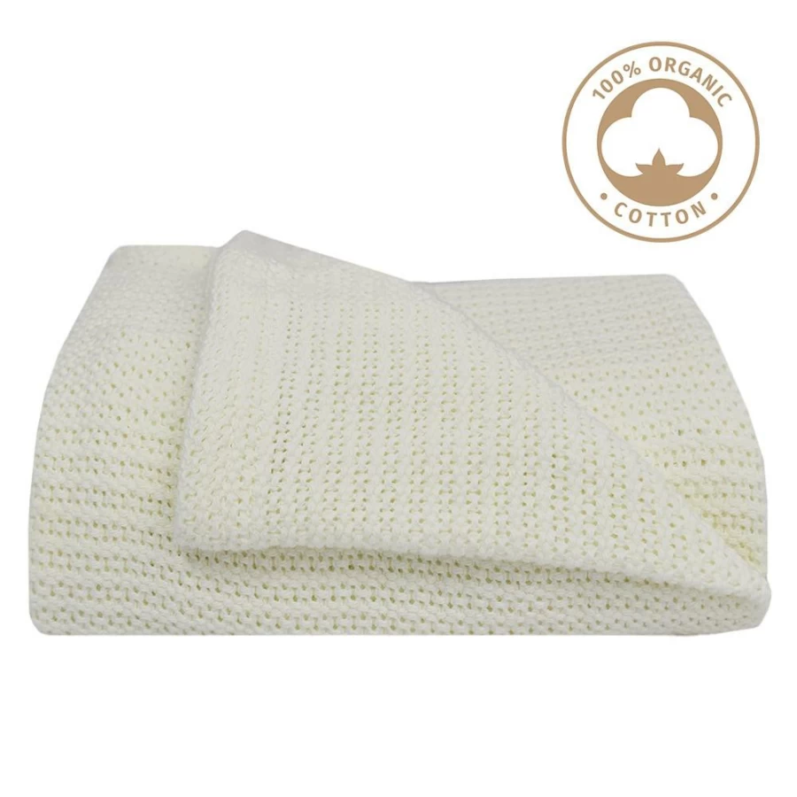 Clearance Living Textiles Organic Cellular Bassinet Blanket