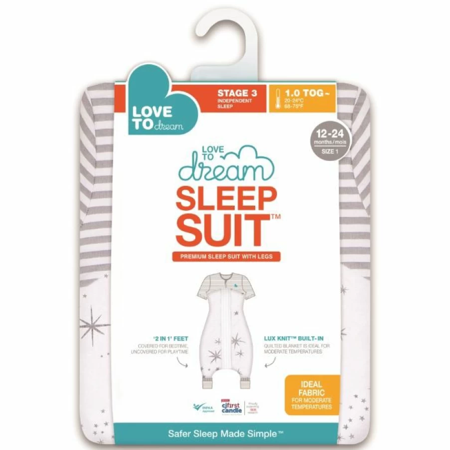 Best Love To Dream Sleep Suit 1.0 Tog White