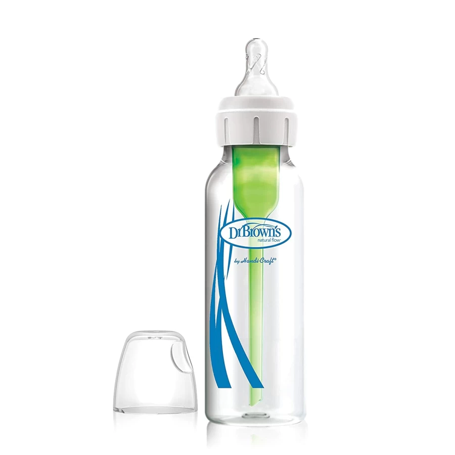 Clearance Dr Browns 250Ml Glass Narrow Neck Feeding Bottle With Level 1 Teat