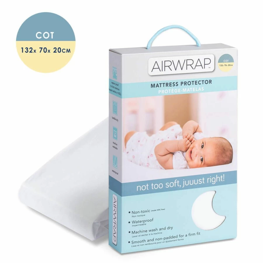 Clearance Airwrap Cot Mattress Protector 132 X 70 X 20Cm