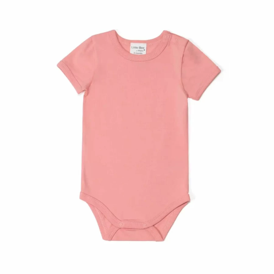 Hot Little Bee Cotton Bodysuit Tropical Paradise Pink
