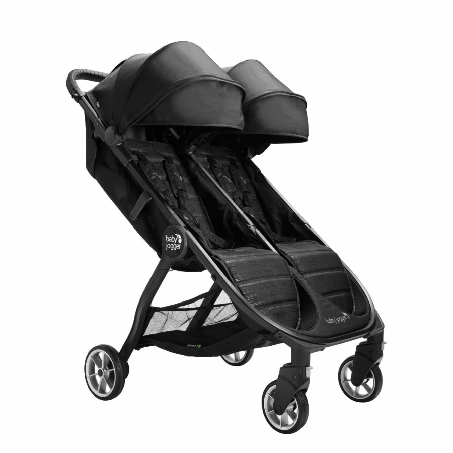 New Baby Jogger City Tour 2 Double Pitch Black