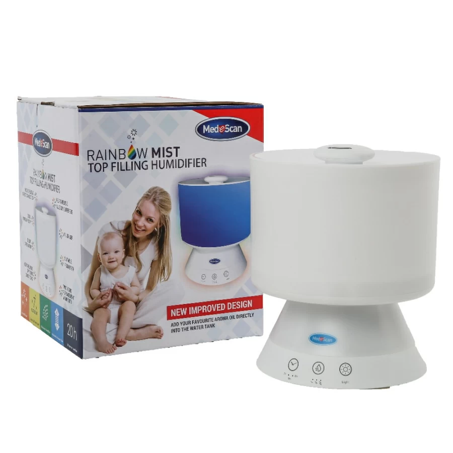 Clearance Medescan Top Filling Rainbow Mist Humidifier