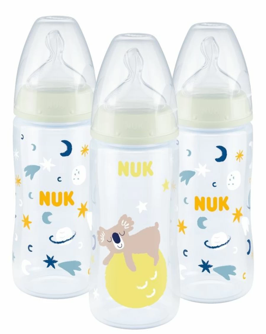 Best Nuk Fc+ Night Bottle Set With Glow-In-The-Dark & Temp Control 3Pk