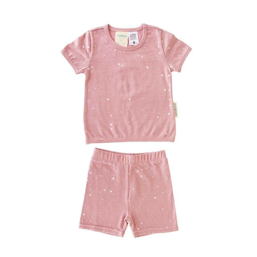 Hot Woolbabe Merino/Organic Cotton Summer Pyjamas Print