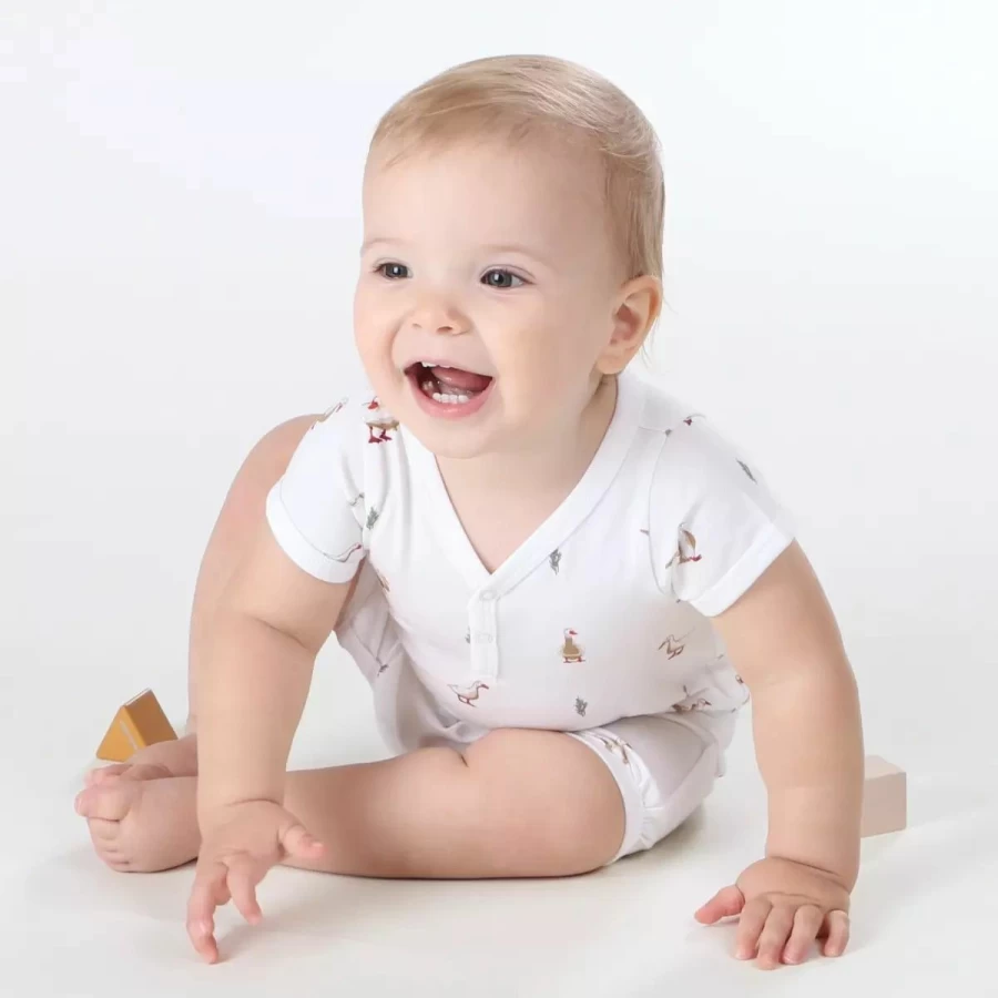 Best Little Bee Cotton Romper Little Duckling