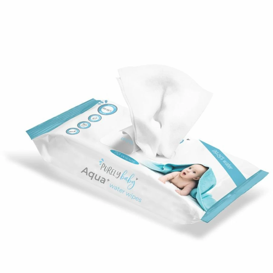Wholesale Purely Baby Aqua+ Water Baby Wipes 70Pk