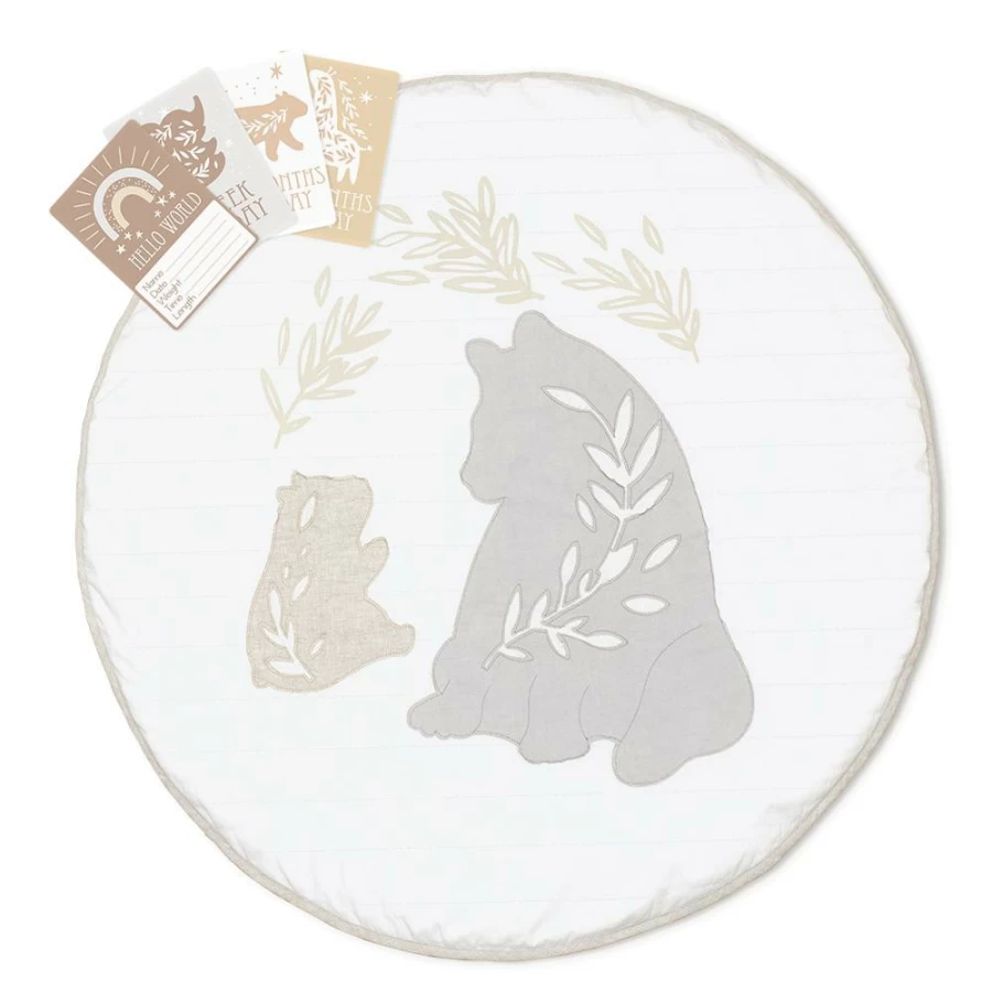 Wholesale Lolli Living Play Mat + Milestone Cards Bosco Bear
